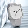 Men's Minimalist Watch Fashion Versatile Men's and Women's Square Watch Scale Black and White Premium Quartz Watch