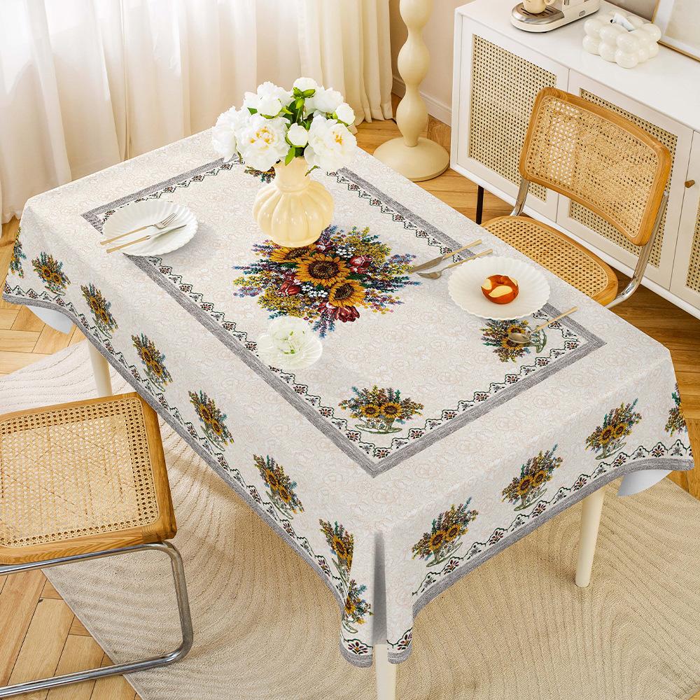 PVC Dining Table Tablecloth  Oil Resistant  Heat-resistant  Non Washable Rectangular Dining Table and Coffee Table Tablecloth 140x220cm