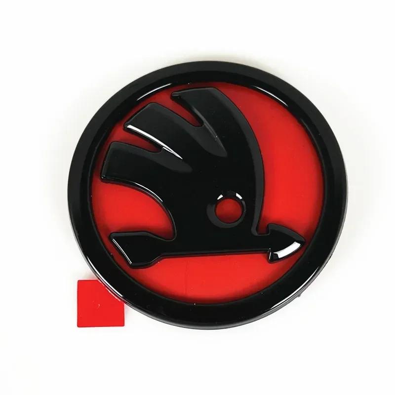 80/90mm 3D ABS Car Front Grille Trunk  Sticker For Skoda Octavia 2 3 A5 A7 Kodiaq Fabia Rapid 3 Karoq Superb VRS Accessories