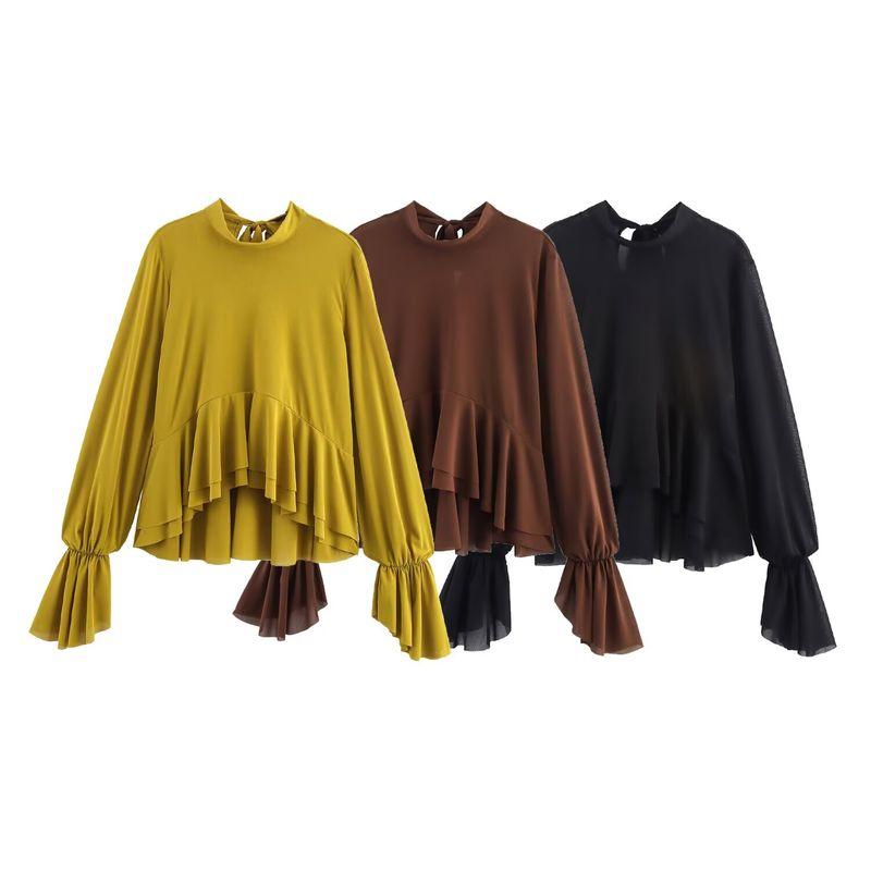 Araltay New Arrival Fashion Style Women's Clothing Fashion All-Match Laminated Decoration Vertical Tops 5039205 800