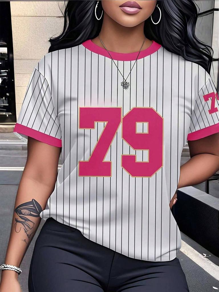 Women's Soft and Casual Short-sleeved T-shirt for Spring and Summer, Perfect for Casual Wear In Spring and Summer with a Sporty and Fashionable Style.