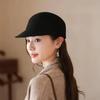 2026 Women's Pure Wool Equestrian Fedora Hat Winter Wool Felt Classic Short Brim Service Hats Outdoor British Leisure Visors Cap
