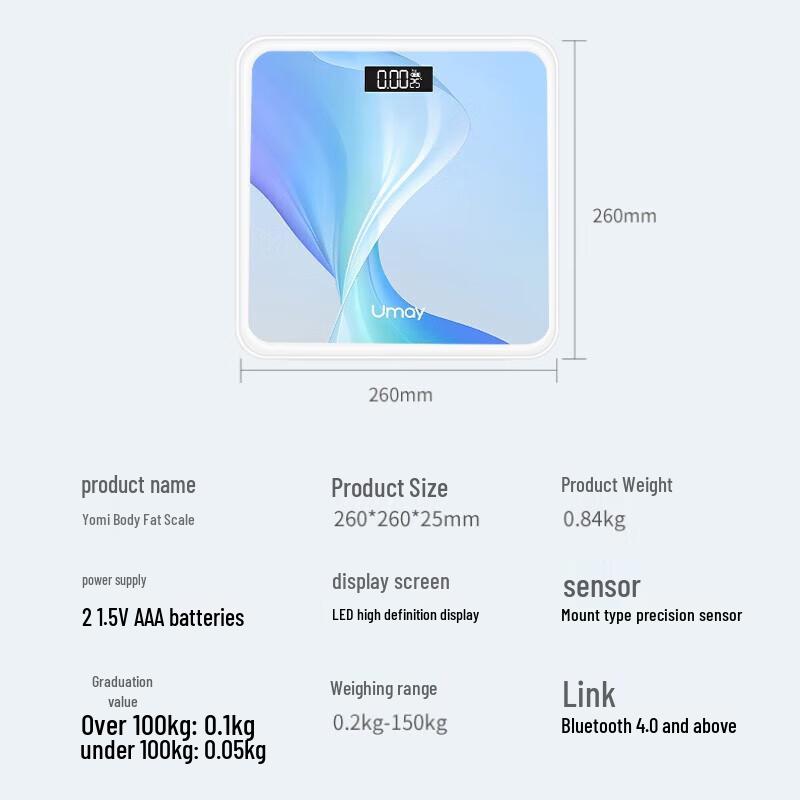 Yumei Smart Body Fat Scale