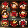 12pcs Lunar Year Cute Cartoon Windows Sticker Decoration Chinese New Year Self-adhesive Stickers Decor Home Atmosphere Ornaments