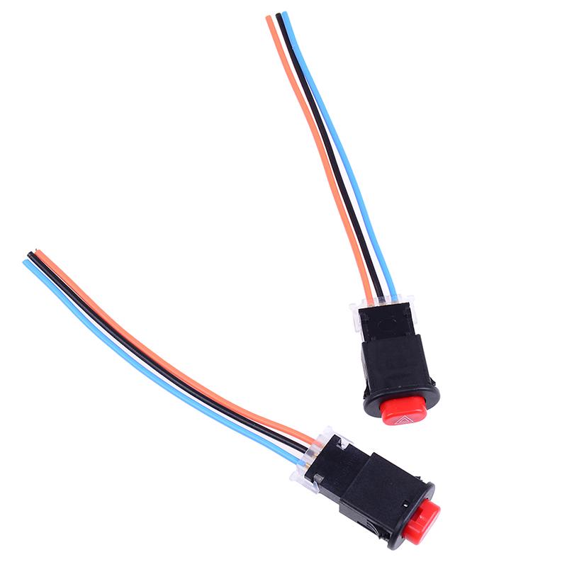 2X Motorkerékpár Vészvillogó Kapcsoló Figyelmeztető Villogó Vészjelző 3 Vezetékkel