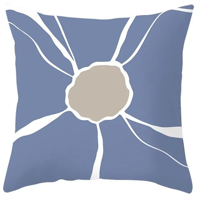 Blue Purple Abstract Geometric Study Pillowcase Office Living Room Home Pillowcase Car Ornaments