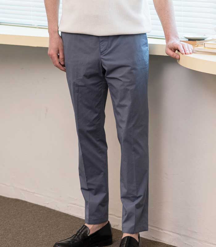 BLACKBROWN Two-Side Cotton Elastic Pants [Light Blue]
