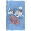 Tom And Jerry Santa Hat Christmas Blanket
