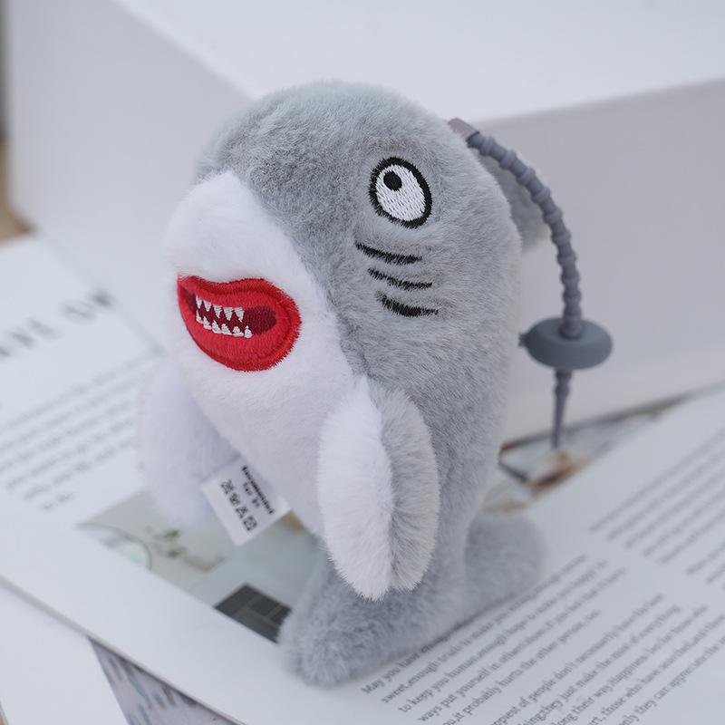 Plush Shark Charming Keychain Ocean Animal Soft Toy Adorable Charm Backpack