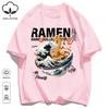 A Bowl Of Rich Lamian Noodles Design Unisexs Retro T Shirts Basics Simple TShirts Fashion Cotton Summer Clothing Unisex Loose Tee