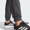 Adidas Striped Drawstring Cuffed Knit Joggers Women Joggers Dark-Gray IN9935