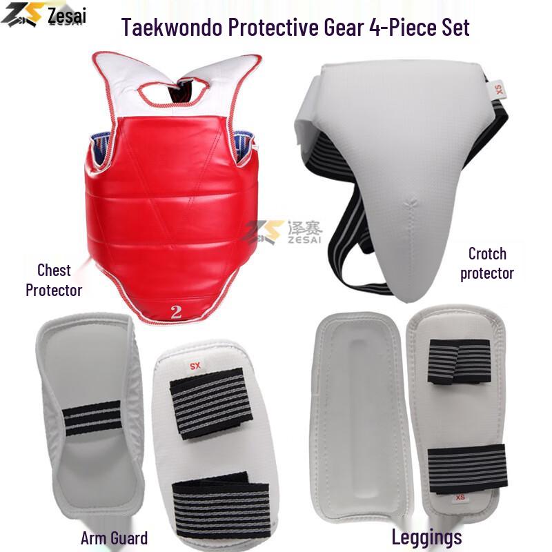 

AIBEIJIAN Zesai Taekwondo Protective Gear 4-Piece Set XS-XL