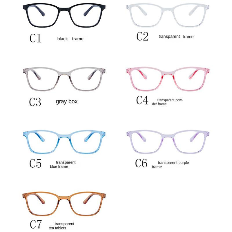Anti-blue Light Glasses Colorful Square Eyewear ladies Men Sweet Fashion Eyeglasses Blue Light Blocking Man Lady Computer Eyeglas