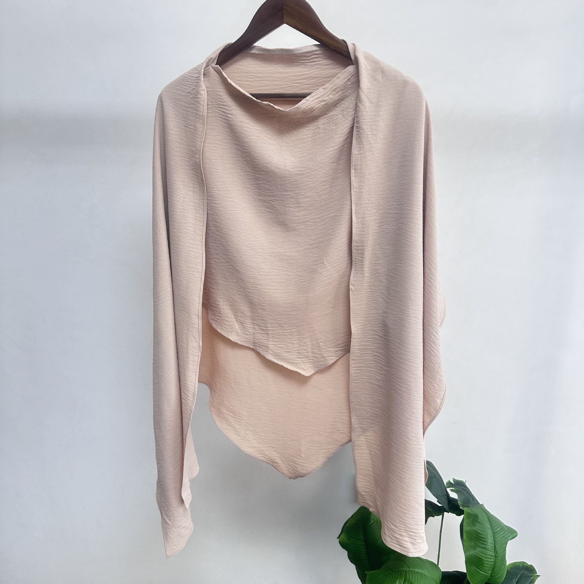 

Женская мода исламский платок на голову мусульманский хиджаб однотонный хиджаб шаль женский трикотажный тюрбан тюрбан мгновенное обертывание абрикосовый