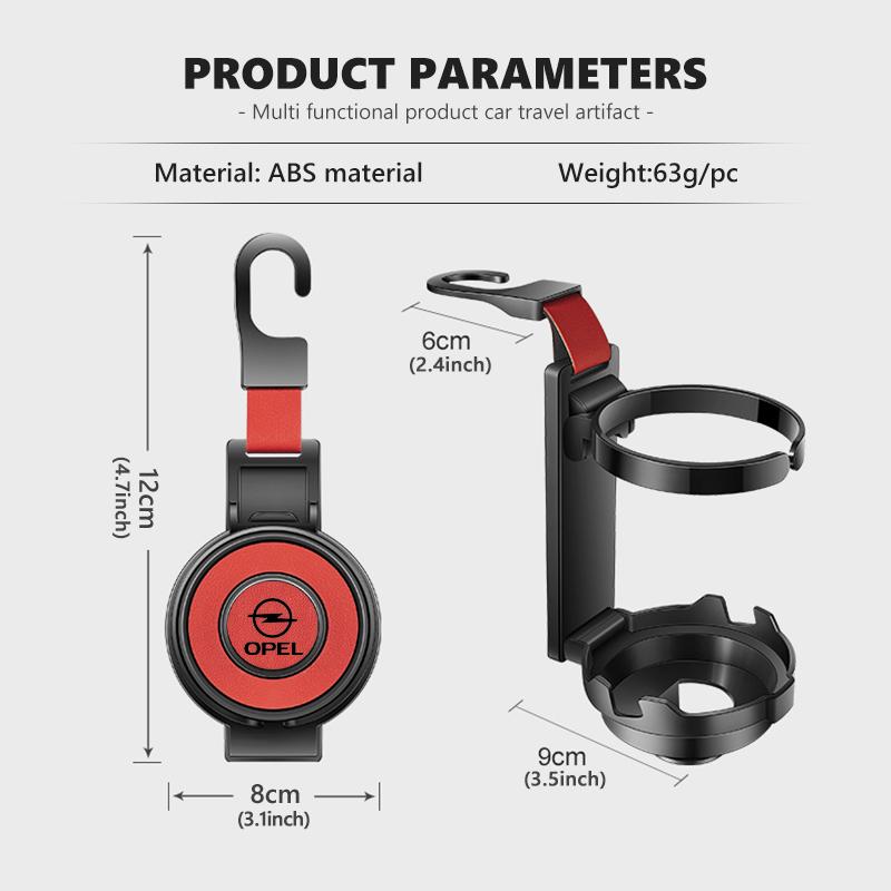 For Opel Car Seat Back Cup Holder Hook Multifunctional Auto Headrest Hanger Corsa Mokka Astra Cascada Adam Insignia Meriva jbz588