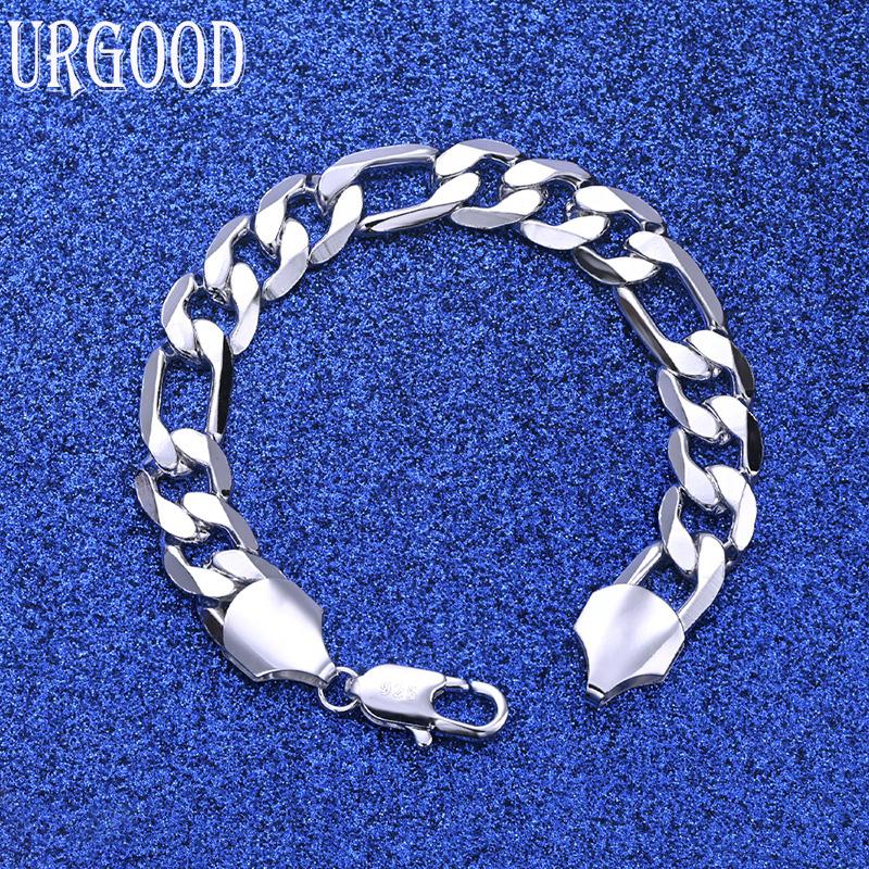 Bransoletka łańcuszkowa boczna 12 mm ze srebra próby 925 Modna biżuteria ślubna