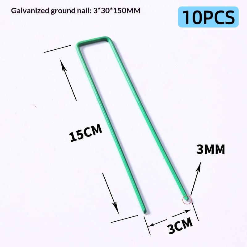 10 Pcs Heavy Duty Galvanized Steel Garden Stakes Rust Resistant Non Slip Washer For Securing Weed Barrier Turf