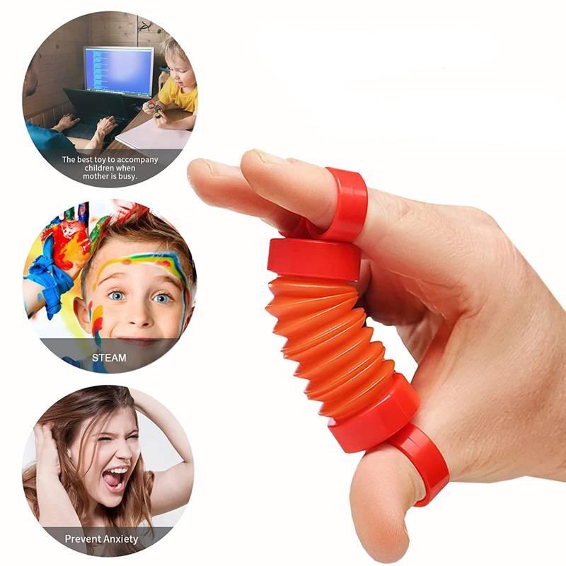 Pop Pull Finger Movement Stretch Kid Autism Stress Relief Toy