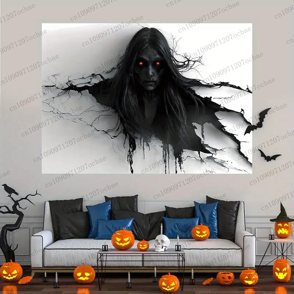 Halloween Zombie Horor 3D Tisk Halloweenová Tapiserie Pozadí Party Domácí Nástěnná Dekorace Perfektní Pro Tématiku Strašidelného Domu