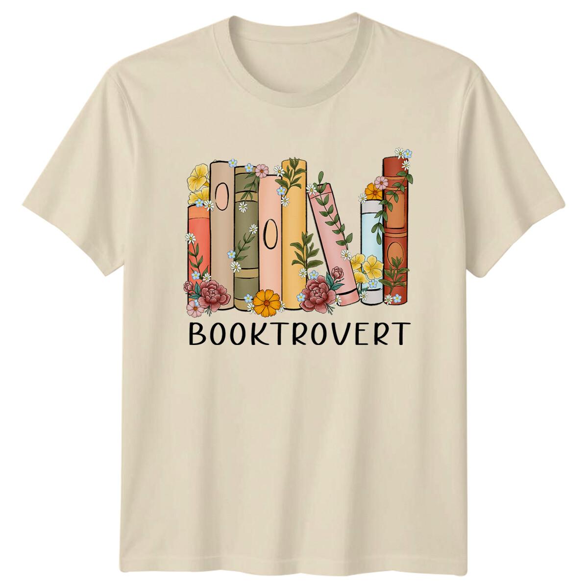 Книговерт Цветочные Книги Футболка, Подарок для Книголюба, Футболка для Чтения 3XL