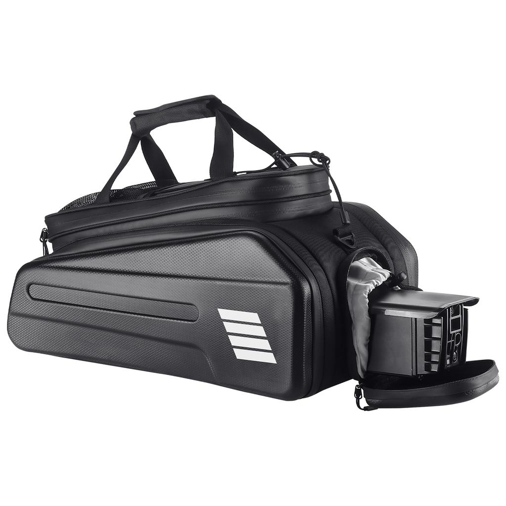 E-Bike RearSeat Bag Electric   Battery Bag Expandable Large Capacity   Rack Seats Bag Waterproof Cycle Bag