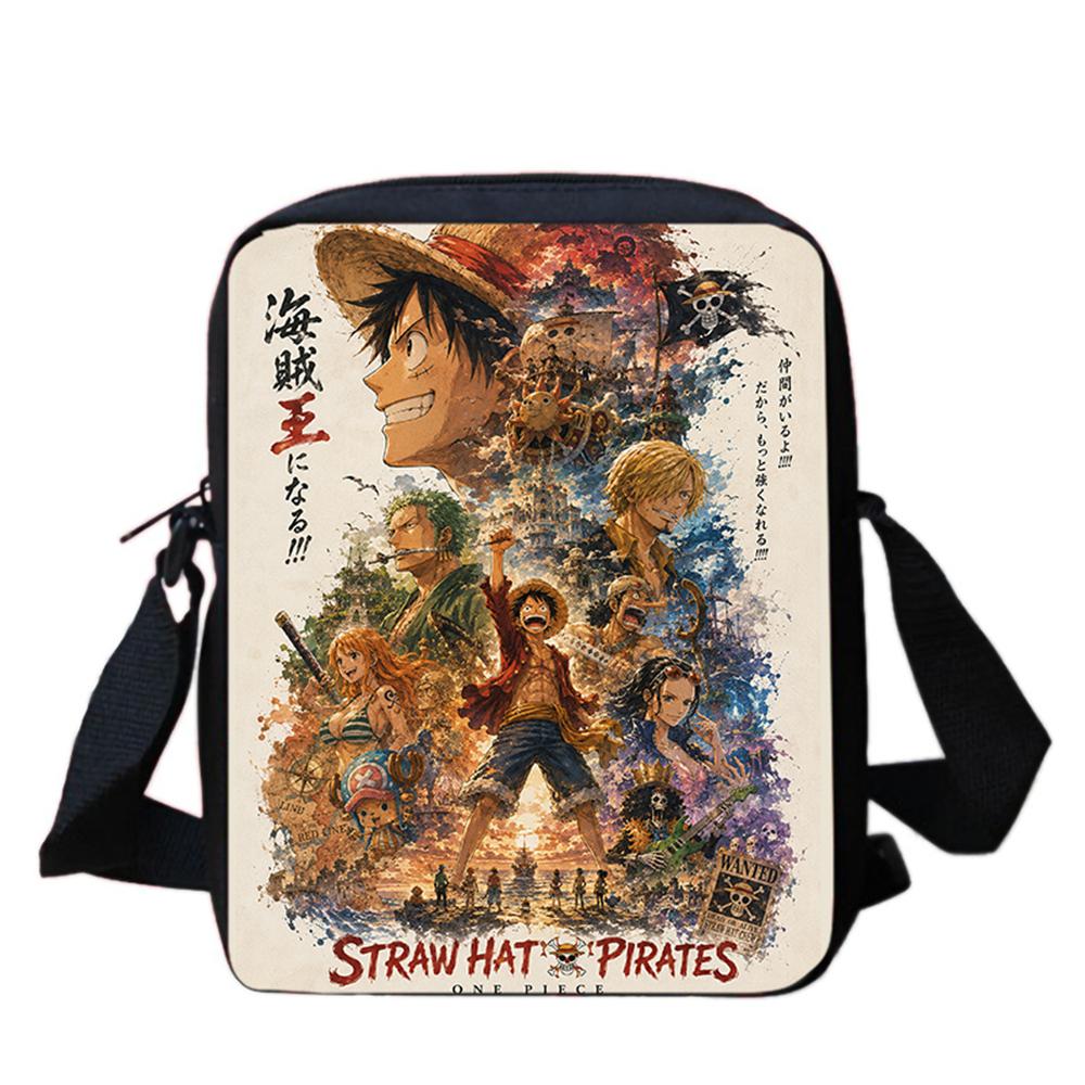 One Piece Cartoon Mini Ita Crossbody Bag Lightweight Durable Adjustable Strap Ideal Gifts For Boys Girls Kids Casual Daily Trip