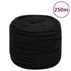 Vidaxl Arbeitsleine, Schwarz, 6 Mm, 250 M, Polyester
