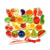 Wooden Bead Threading Toy Gifts Lacing for Children Kids Toddlers vegetable and fruit