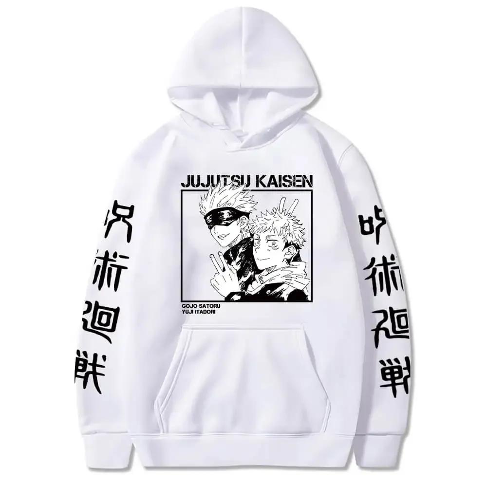 Japanese Anime Print Sweatshirts Jujutsu Kaisen Hoodie Harajuku Autumn Winter Streetwear Clothe Yuji Itadori Plus Size Hoodie