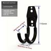 Heavy Duty Wall Mount Iron Hook Anti-Slip Garage Organizer Hanger for Bicycle Ladder Yard Tool Storage