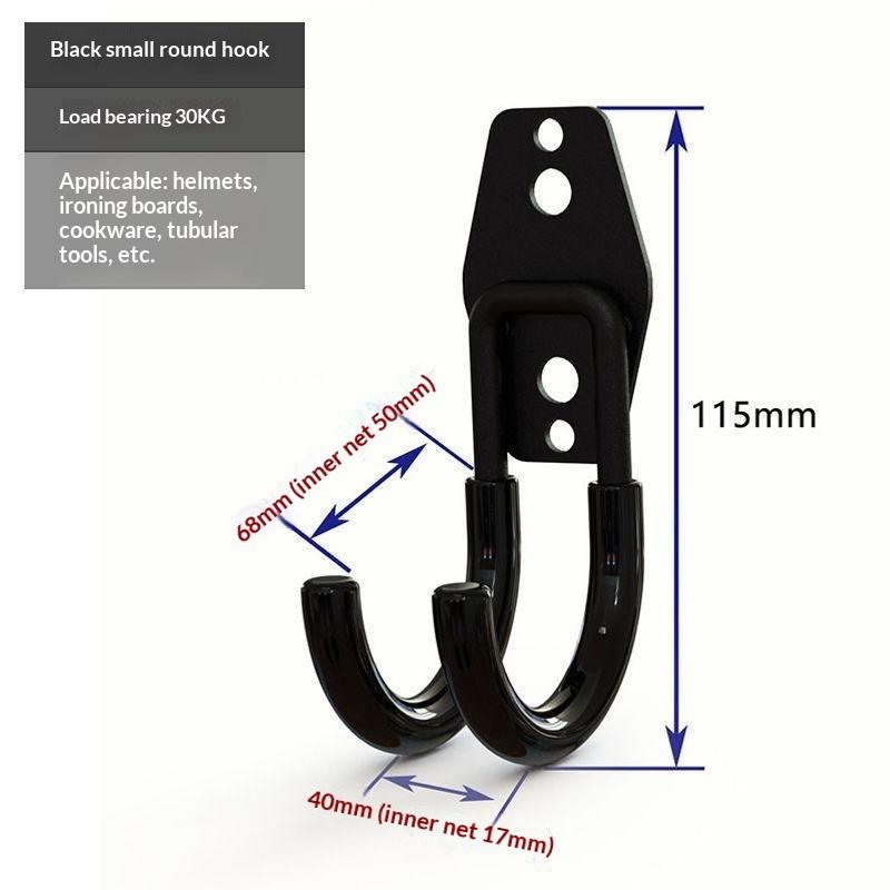Heavy Duty Wall Mount Iron Hook Anti-Slip Garage Organizer Hanger for Bicycle Ladder Yard Tool Storage