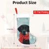 Christmas Decoration Fireplace Hanging stockingWinter Christmas, Featuring Black Labrador And Snowflake Patter