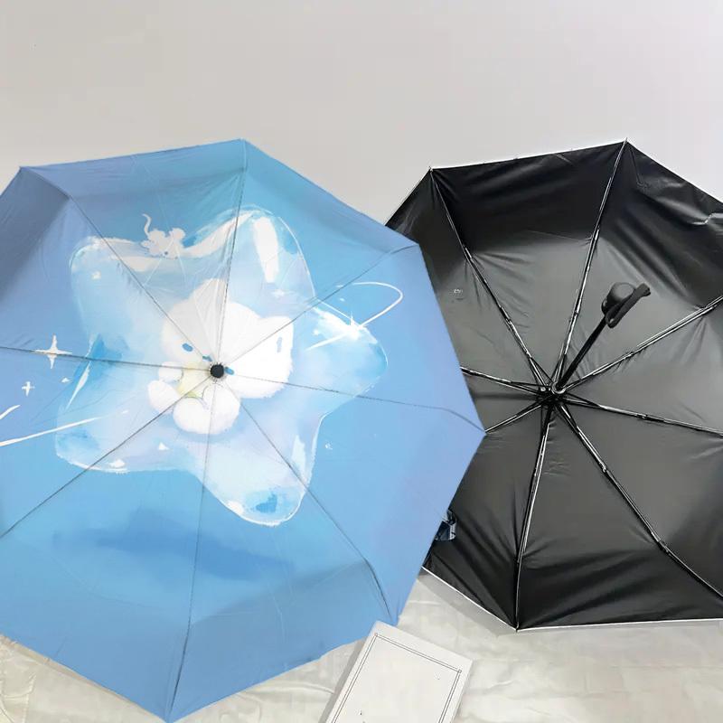Entzückender Katzen-Sternenhimmel-Regenschirm - Automatisches Öffnen & Schließen, Outdoor-Reiseaccessoire, Leicht und Langlebig, Perfektes Geschenk 092