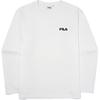 FILA Solid Color Crew Neck Pullover Long Sleeve T-Shirt Men Tops White FS2RLF1101X-OWH