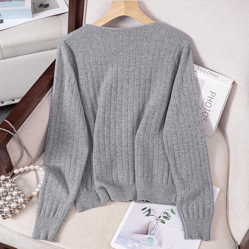 Women's Faux Two-Piece Color Block V-Neck Knit Top