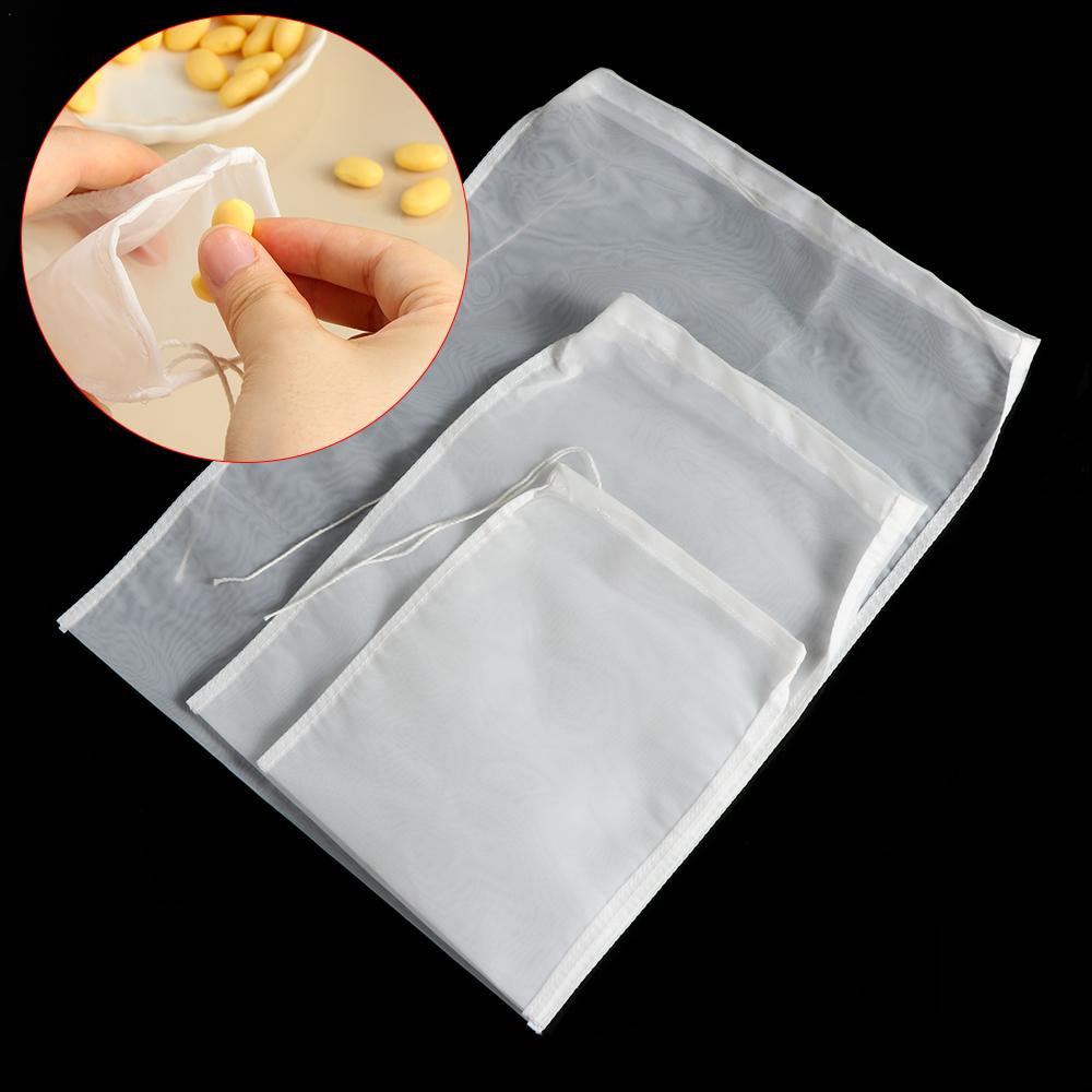 5 size Nylon Fine Mesh Nut Milk Bag Reusable Almond Milk Bag Strainer Fine Mesh Nylon Cheesecloth Cold Brew Coffee Filter