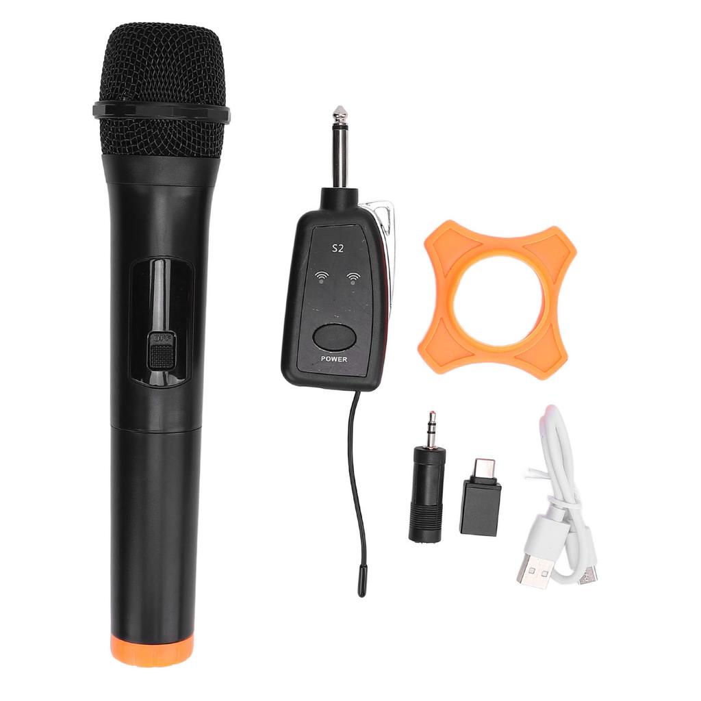 Portable Wireless Microphone 2.4G Receiver Mic Dynamic Microphone For Karaoke Online Live Streaming Outdoor Performances