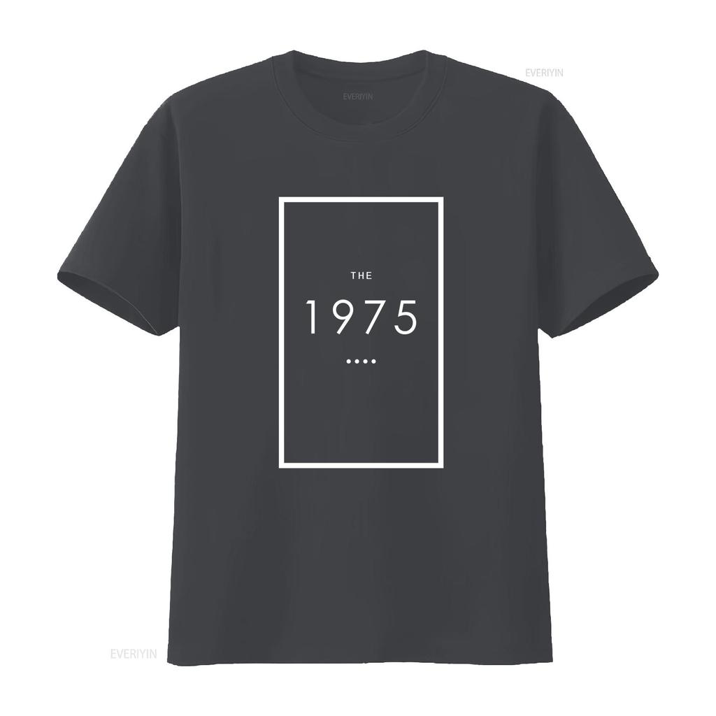 Black The 1975 Original Logo Official T Shirt Mens Retro Vintage Style Vintage Washed Stylish Versatile Comfortable Fashion