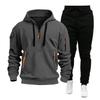 Mens Tracksuit Set Hooded Sweatshirt Jogger Pants Winter Sportswear