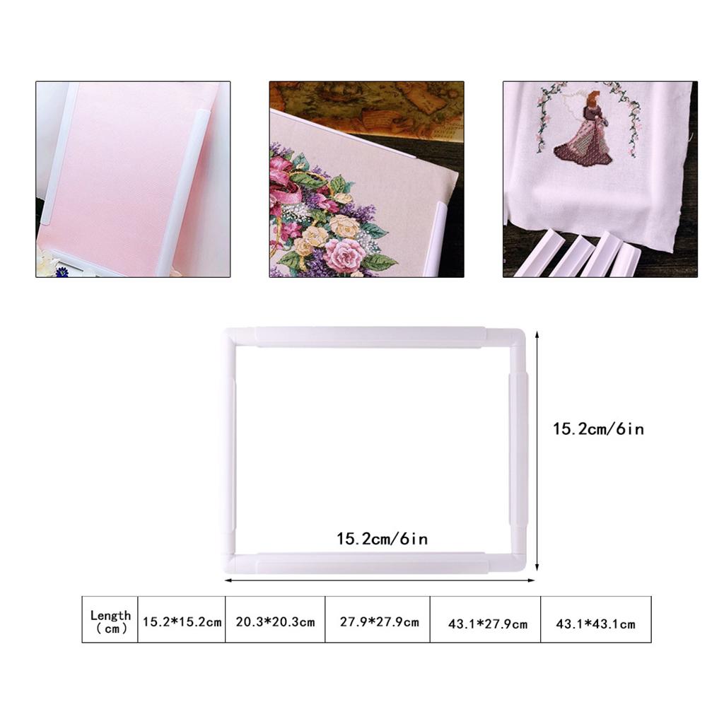 -Stitch Plastic Embroidery Lap Hoop DIY Needlework Sewing Tools