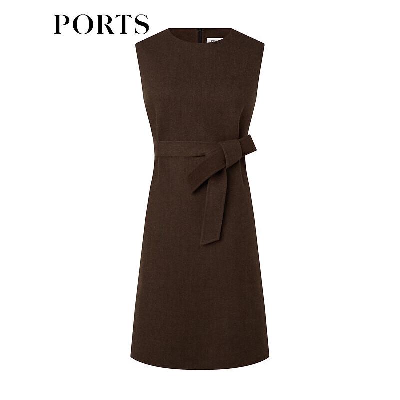 PORTS Women's Elegant Sleeveless A-line Midi Dress