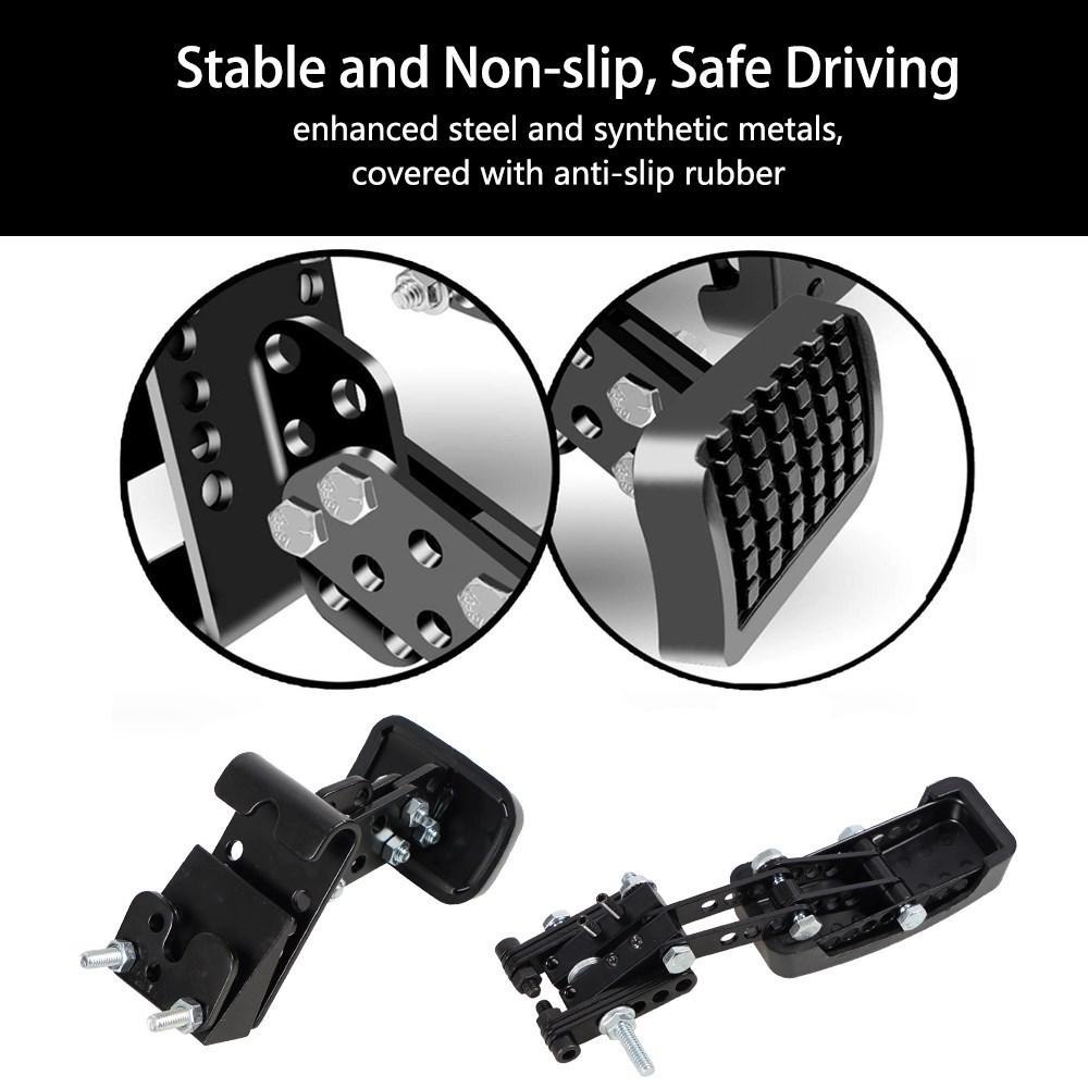 1 Pair Gas and Brake Pedal Extenders Adjustable Length & Angle for Short Drivers People, Kart, Ride On Toys, Driving Cars