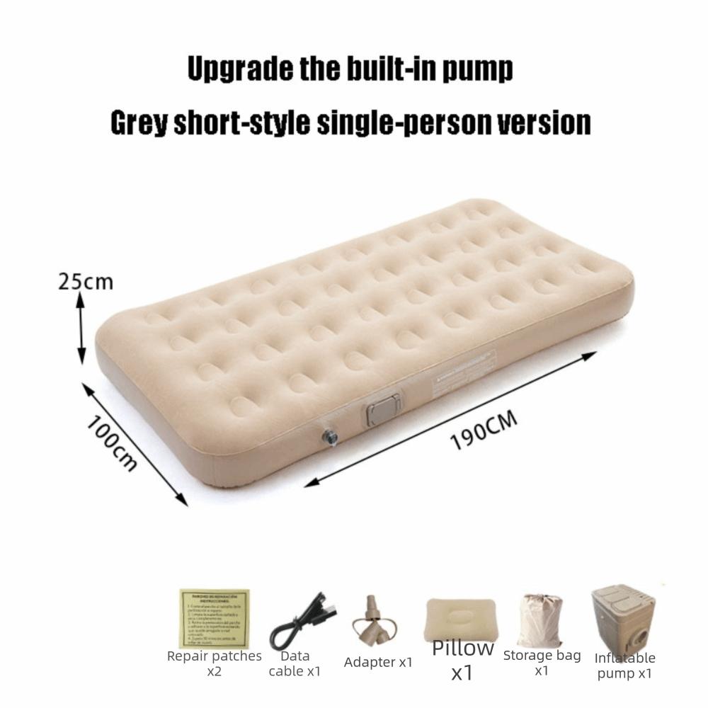 Automatic Inflation Inflatable Bed With Bedside Table Thickened Mattress Skin-friendly Increase Height Air Cushion