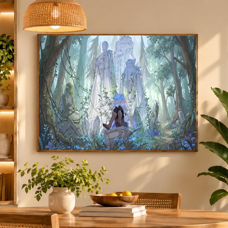 5D Diamond Painting Frieren Beyond Journey's End DIY Full Drill Diamond Art Kit Home Decoration