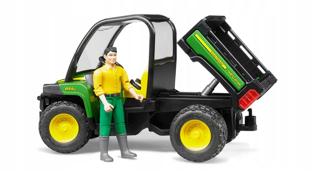 John Deere Gator XUV 855D with figure BRUDER 02490 Profi series 1:16