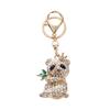 Cartoon panda keychain, rhinestone backpack pendant, student holiday gift, decoration, hanging decoration, cute diamond studded keychain