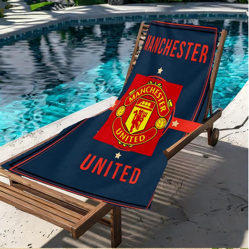 Manchester Football Print Beach Towel, Versatile Lightweight Absorbent Beach Towel for Pool Surf Yoga Bathroom, Perfect Birthday Holiday Gift