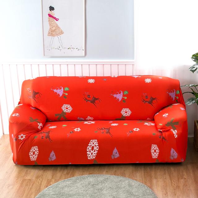 Christmas Decoration Stretch Sofa Furniture Cover Slipcovers Elastic Couch Case Different Shape Living Sofa Loveseat Chair L -Style Sofa Furniture