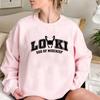 Loki God Of Mischief Sweatshirt Loki Inspired Sweater Unisex Long Sleeve Crewneck Sweatshirts Graphic Hoodies Superhero Pullover