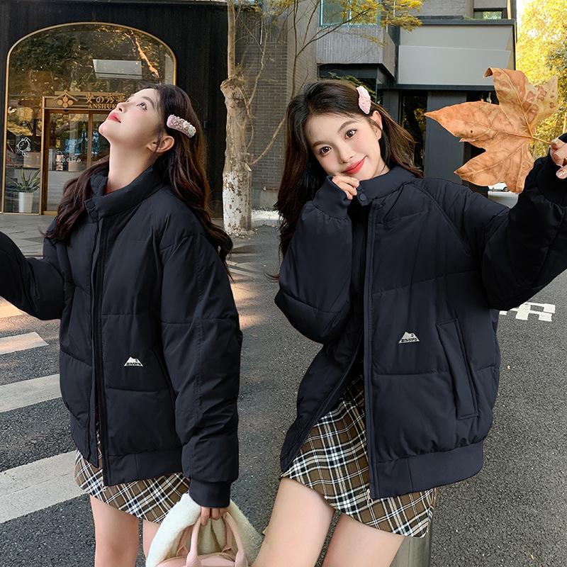 2025 winter new padded clothes women's thickened simple warm bread clothes are versatile and loose slimming jackets